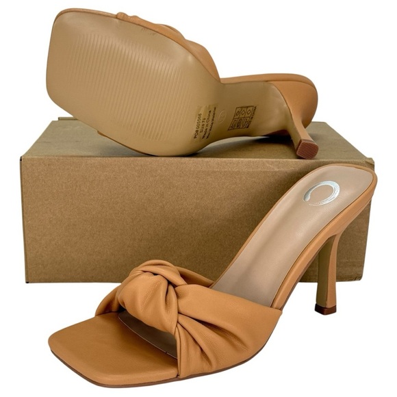 Journee Collection Diorra Tan Faux Leather Womens Heels Size 7.5M - Picture 10 of 10